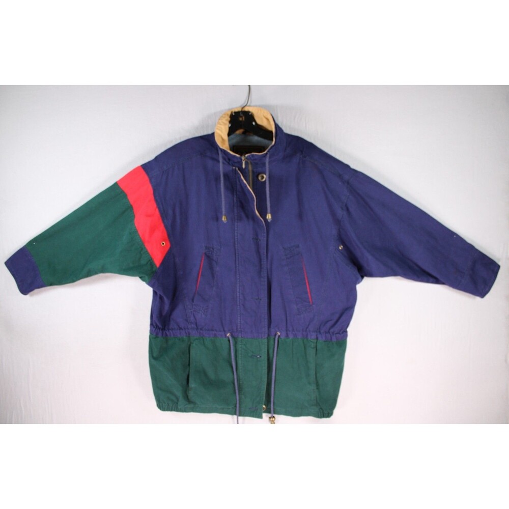 French Country Express Vintage Colorblock Jacket Women’s Medium Cotton Nylon